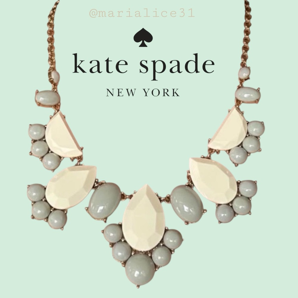 Kate Spade Gold and Cream Teardrop Necklace. Gently worn. - Picture 14 of 14